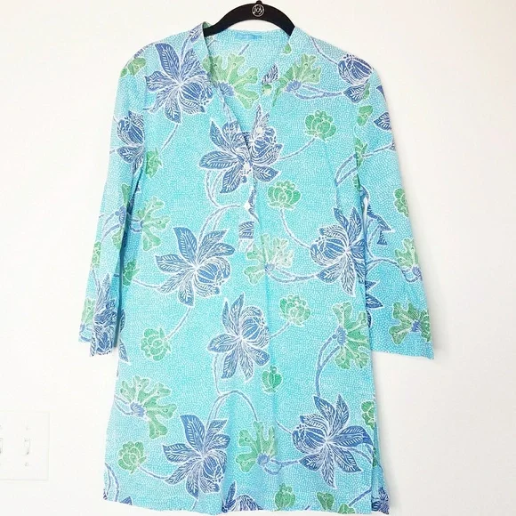 J. MCLAUGHLIN Floral Print Tunic Top S. - Picture 1 of 6